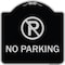 Signmission Designer Series-No Parking Small, Black & Silver Heavy-Gauge Aluminum, 18" x 18", BS-1818-9816 A-DES-BS-1818-9816 - alternate 1